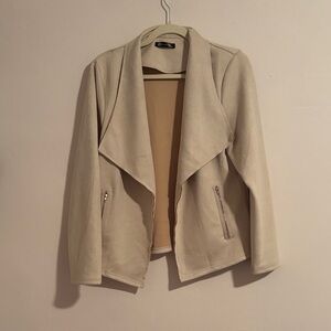 Elegant Cream Women's Suit Jacket